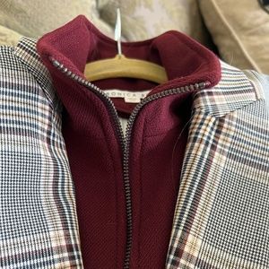 Veronica Beard plaid jacket with dickey
